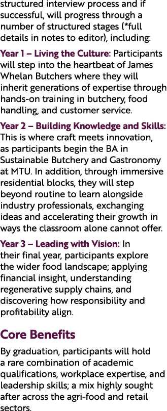 structured interview process and if successful, will progress through a number of structured stages (*full details in...