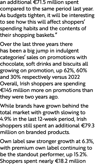 an additional €71.5 million spent compared to the same period last year. As budgets tighten, it will be interesting t...