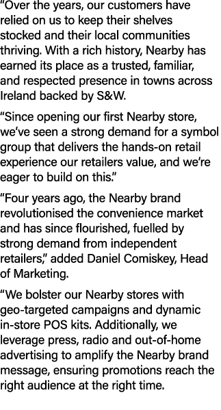 “Over the years, our customers have relied on us to keep their shelves stocked and their local communities thriving. ...