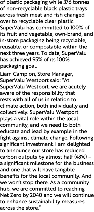 of plastic packaging while 376 tonnes of non recyclable black plastic trays across fresh meat and fish changed over t...