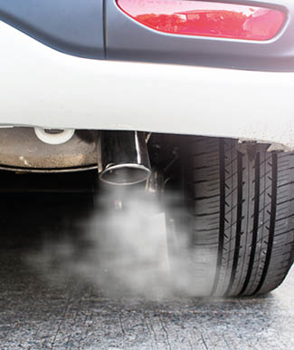 Pipe exhaust car smoke emission, Air pollution concep.