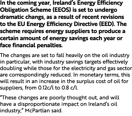 In the coming year, Ireland’s Energy Efficiency Obligation Scheme (EEOS) is set to undergo dramatic changs, as a resu...