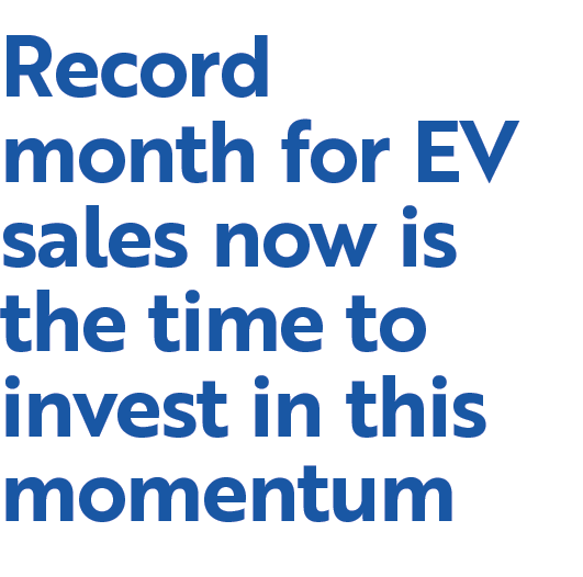 Record month for EV sales now is the time to invest in this momentum
