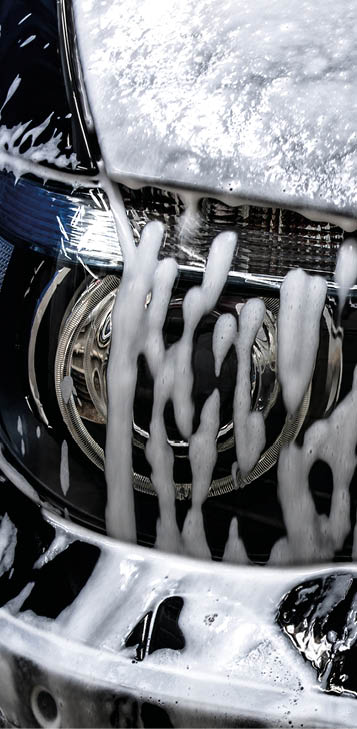 Car wash with soap.