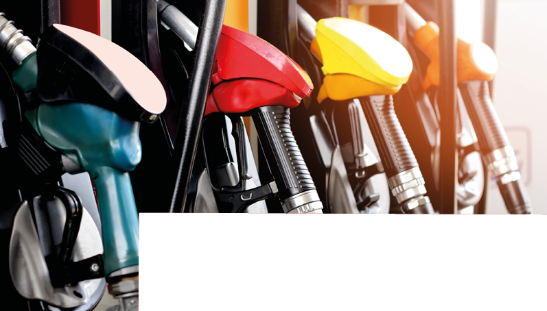 red green yellow orange color fuel gasoline dispenser background