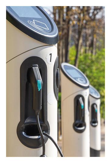 Electric car charging station around Crouch End area on London street