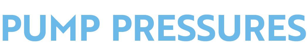 Pump pressures