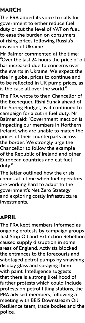  March The PRA added its voice to calls for government to either reduce fuel duty or cut the level of VAT on fuel, to...