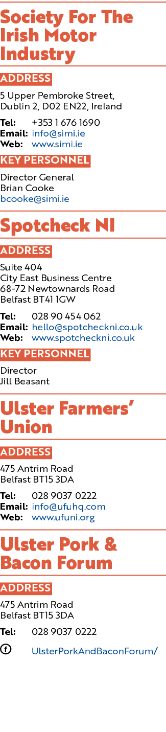 Society For The Irish Motor Industry ADDRESS 5 Upper Pembroke Street, Dublin 2, D02 EN22, Ireland Tel: +353 1 676 169...