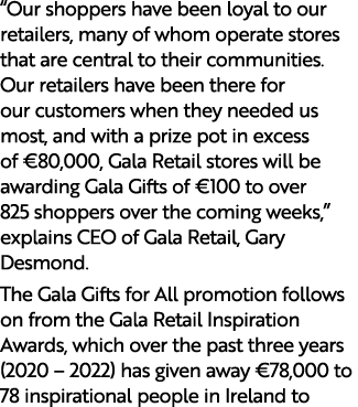 “Our shoppers have been loyal to our retailers, many of whom operate stores that are central to their communities. Ou...