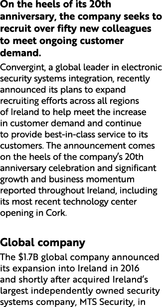On the heels of its 20th anniversary, the company seeks to recruit over fifty new colleagues to meet ongoing customer...