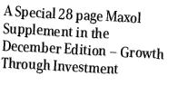 A Special 28 page Maxol Supplement in the December Edition – Growth Through Investment 