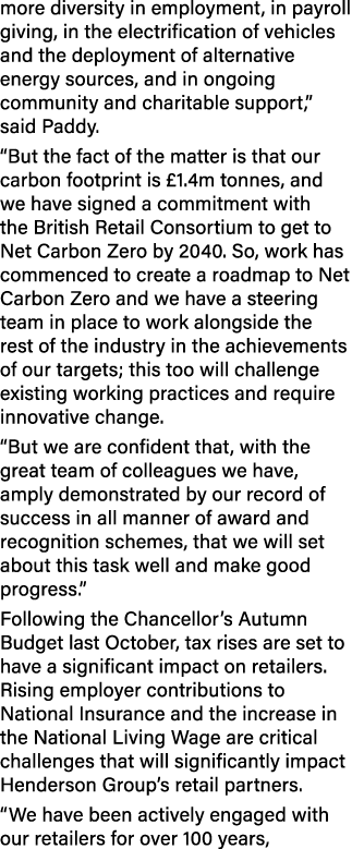 more diversity in employment, in payroll giving, in the electrification of vehicles and the deployment of alternative...