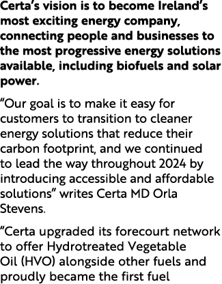 Certa’s vision is to become Ireland’s most exciting energy company, connecting people and businesses to the most prog...