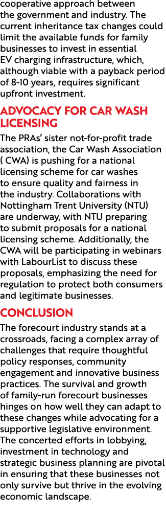 cooperative approach between the government and industry. The current inheritance tax changes could limit the availab...