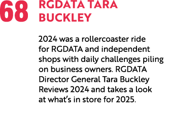 68 RGDATA Tara Buckley 2024 was a rollercoaster ride for RGDATA and independent shops with daily challenges piling on...