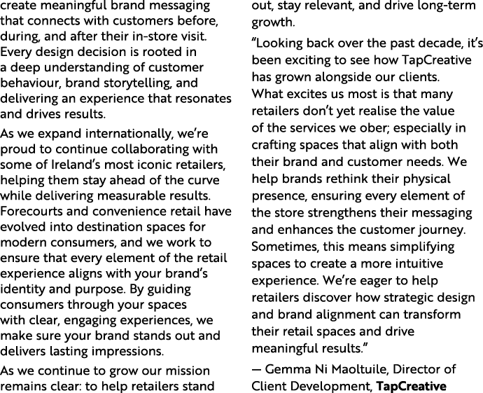 create meaningful brand messaging that connects with customers before, during, and after their in store visit. Every ...