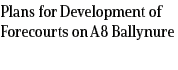 Plans for Development of Forecourts on A8 Ballynure