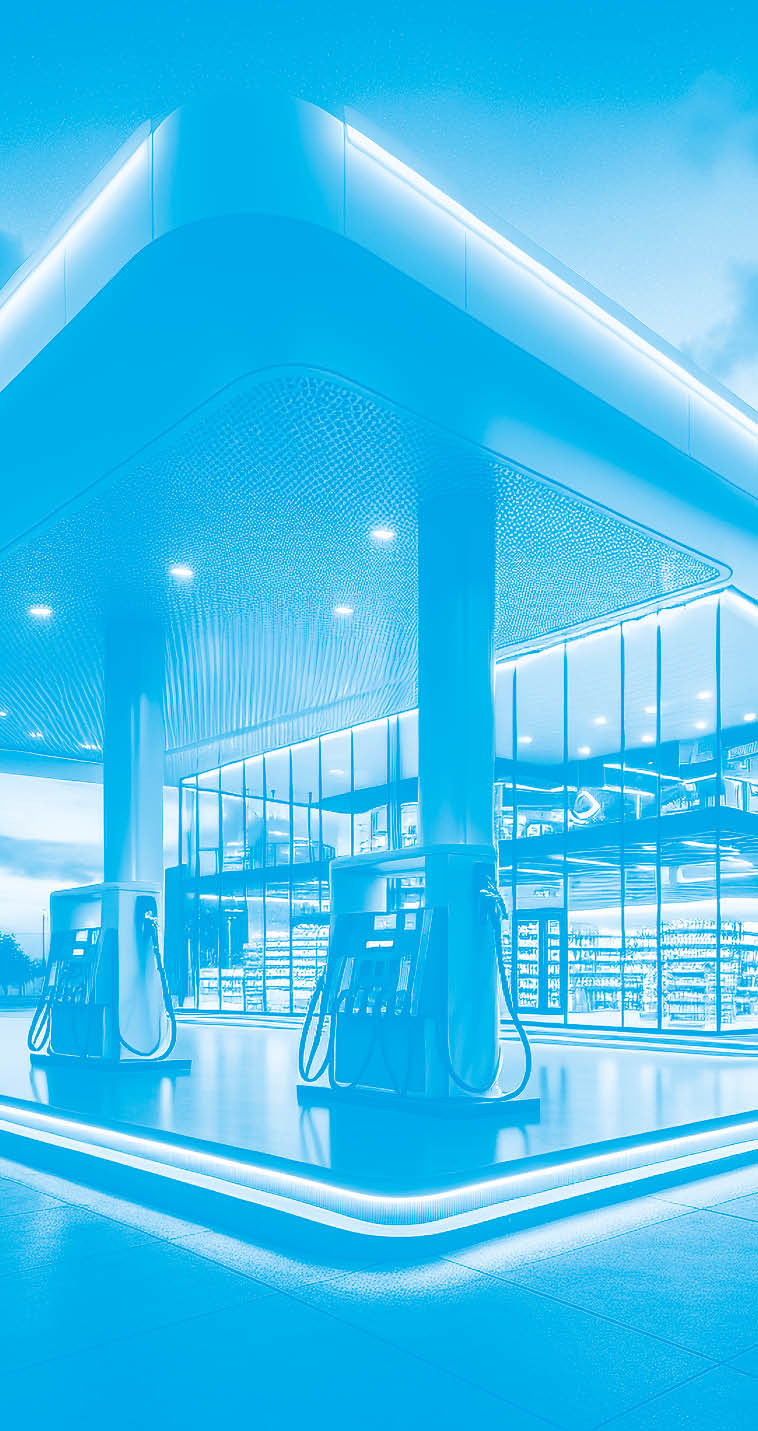 modern gas station structure