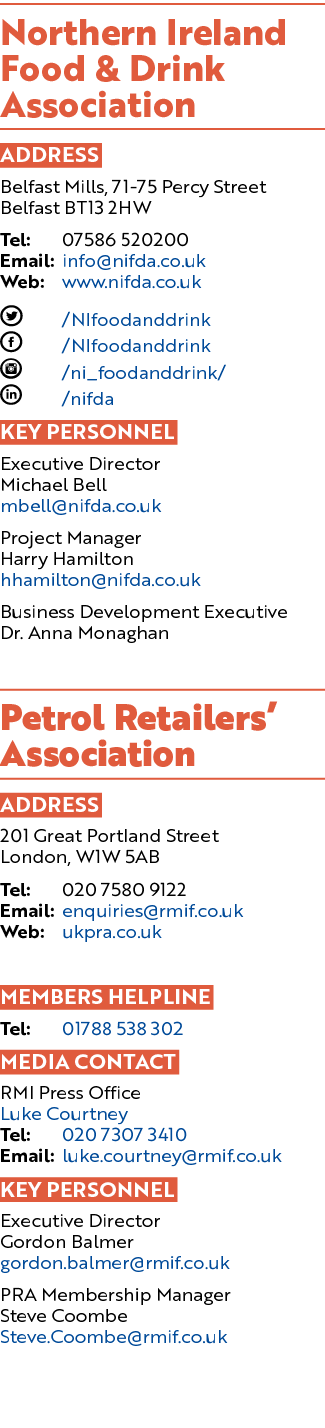 Northern Ireland Food & Drink Association ADDRESS Belfast Mills, 71 75 Percy Street Belfast BT13 2HW Tel: 07586 52020...