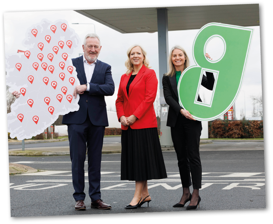 *** NO REPRODUCTION FEE *** DUBLIN : 10/3/2025 : Pictured at Circle K Kill North celebrating Circle K’s Guaranteed Irish accreditation are: Ciara Foxton, Managing Director of Circle K Ireland, Sinead Mitchell, Head of Marketing & PR at Guaranteed Irish, and Gerry Casey, Circle K Express Castlebar. Picture: Conor McCabe Photography. MEDIA CONTACT : Ina Gonzalez email Ina.Gonzalez@teneo.com