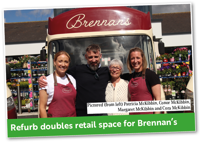 Pictured (from left) Patricia McKibbin, Conor McKibbin, Margaret McKibbin and Cora McKibbin,Refurb doubles retail spa...