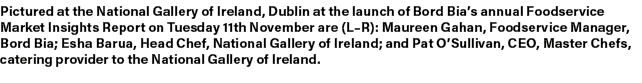 Pictured at the National Gallery of Ireland, Dublin at the launch of Bord Bia’s annual Foodservice Market Insights Re...