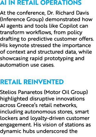AI in Retail Operations At the conference, Dr. Richard Davis (Inference Group) demonstrated how AI agents and tools l...