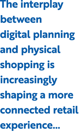 The interplay between digital planning and physical shopping is increasingly shaping a more connected retail experien...