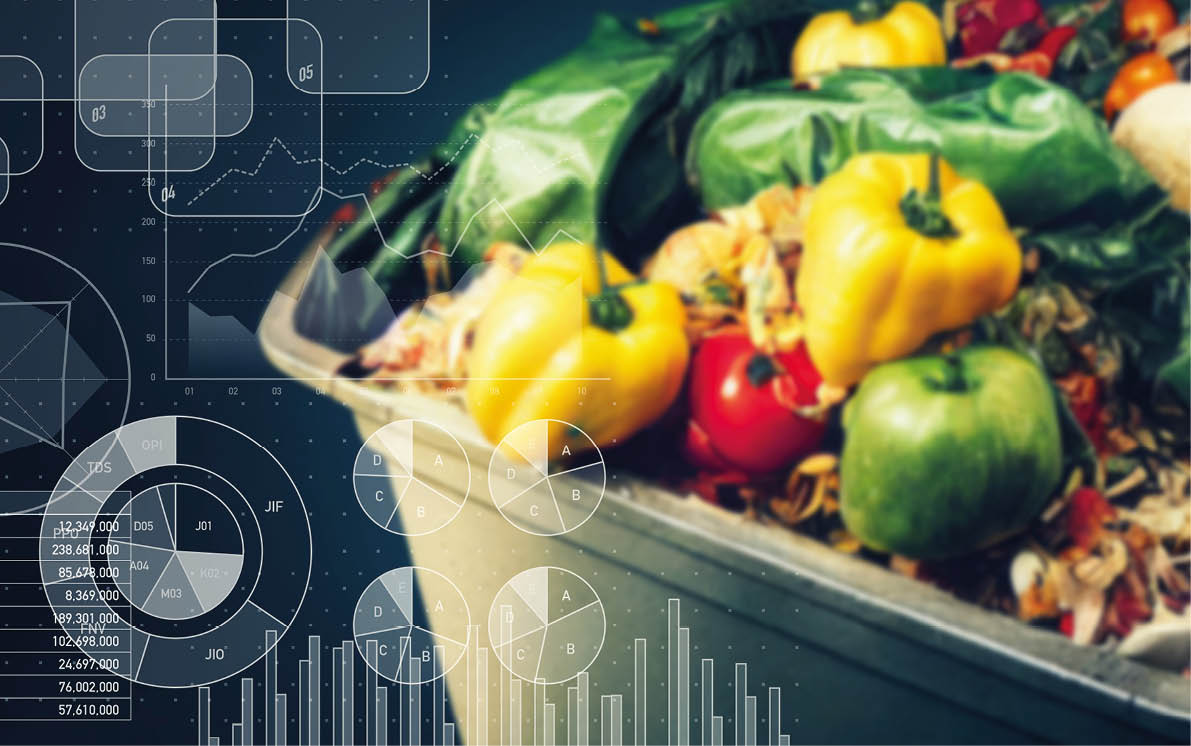 Wasted food and statistical data. Food loss.