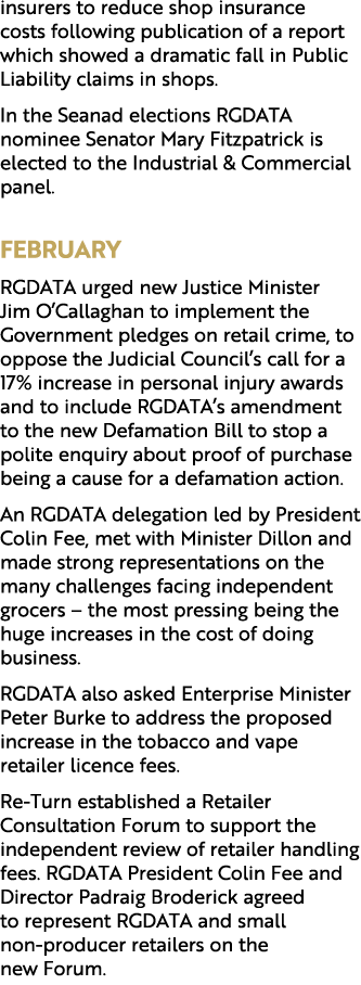 insurers to reduce shop insurance costs following publication of a report which showed a dramatic fall in Public Liab...