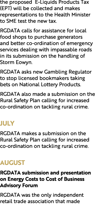 the proposed E Liquids Products Tax (EPT) will be collected and makes representations to the Health Minister to SME t...
