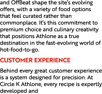 and OffBeat shape the site’s evolving offers, with a variety of food options that feel curated rather than commonplac...