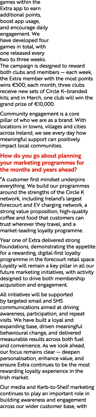 games within the Extra app to earn additional points, boost app usage, and encourage daily engagement. We have develo...