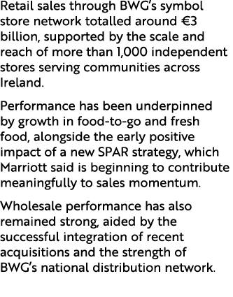 Retail sales through BWG’s symbol store network totalled around €3 billion, supported by the scale and reach of more ...