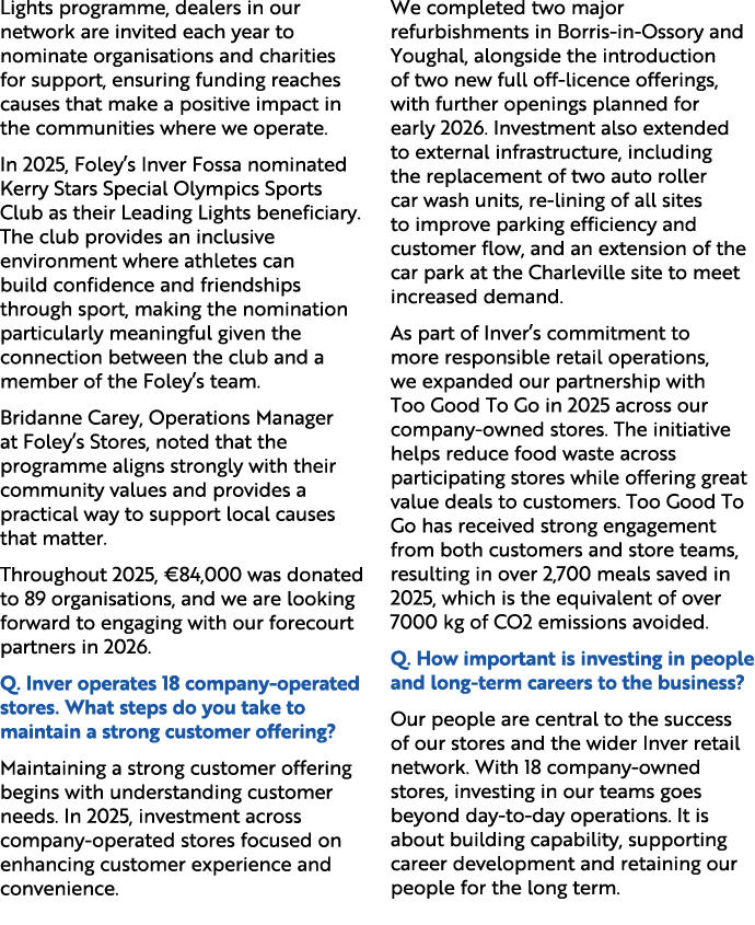 Lights programme, dealers in our network are invited each year to nominate organisations and charities for support, e...