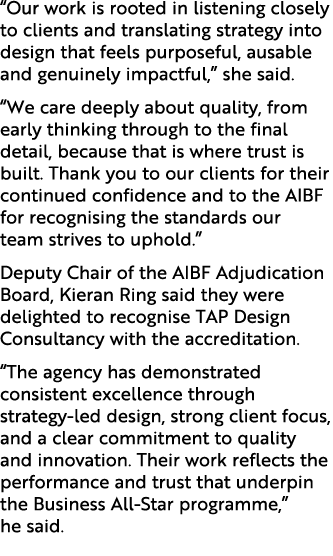 “Our work is rooted in listening closely to clients and translating strategy into design that feels purposeful, ausab...