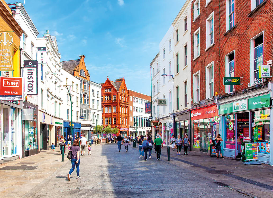 DUBLIN, IRELAND – 7 June 2018: Grafton street in Dublin