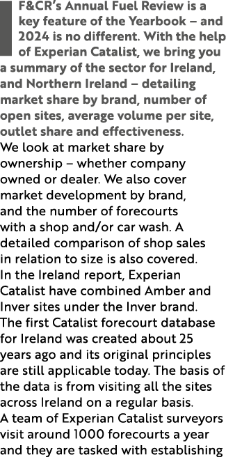 IF&CR’s Annual Fuel Review is a key feature of the Yearbook – and 2024 is no different. With the help of Experian Cat...