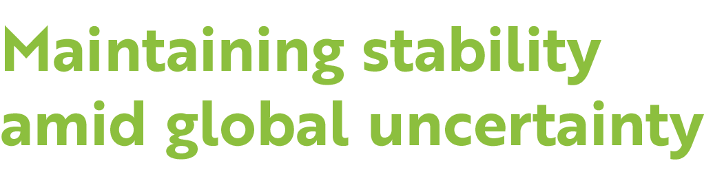 Maintaining stability amid global uncertainty