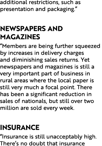 additional restrictions, such as presentation and packaging.” Newspapers and magazines “Members are being further squ...