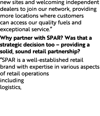 new sites and welcoming independent dealers to join our network, providing more locations where customers can access ...