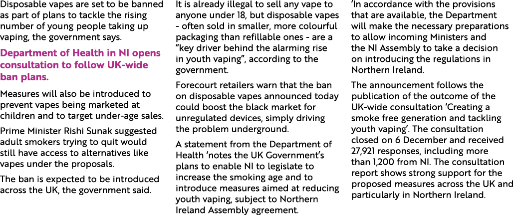 Disposable vapes are set to be banned as part of plans to tackle the rising number of young people taking up vaping, ...