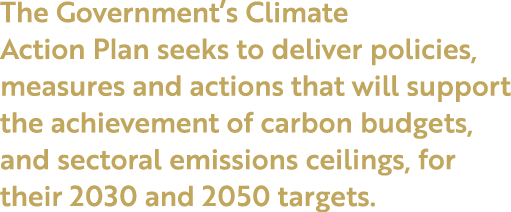 The Government’s Climate Action Plan seeks to deliver policies, measures and actions that will support the achievemen...