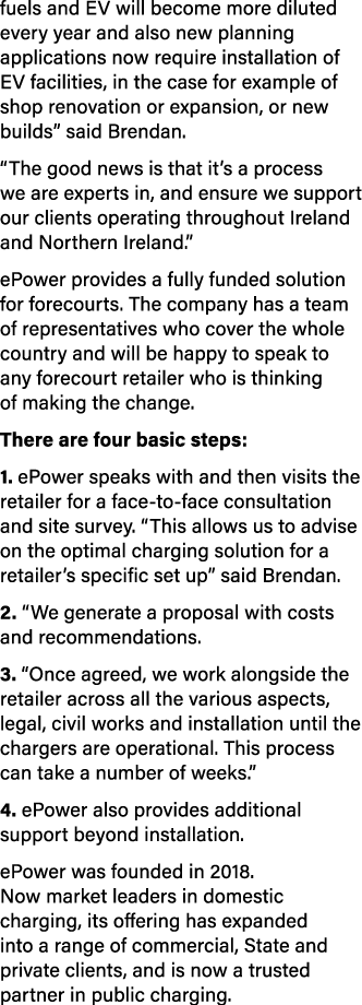 fuels and EV will become more diluted every year and also new planning applications now require installation of EV fa...