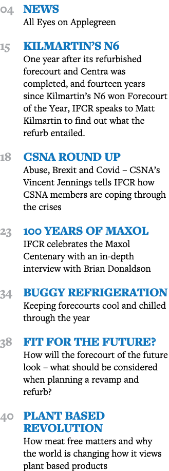 04 News All Eyes on Applegreen 15 Kilmartin s N6 One year after its refurbished forecourt and Centra was completed, a   