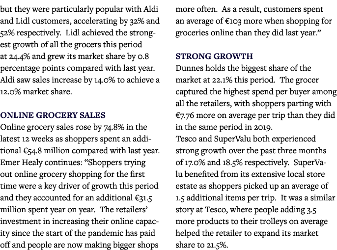but they were particularly popular with Aldi and Lidl customers, accelerating by 32% and 52% respectively  Lidl achie   