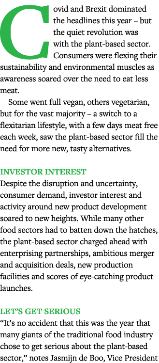 Covid and Brexit dominated the headlines this year   but the quiet revolution was with the plant-based sector  Consum   