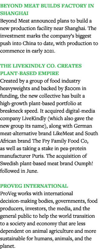 Beyond Meat builds factory in Shanghai Beyond Meat announced plans to build a new production facility near Shanghai     