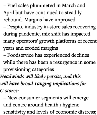   Fuel sales plummeted in March and April but have continued to steadily rebound  Margins have improved   Despite ind   